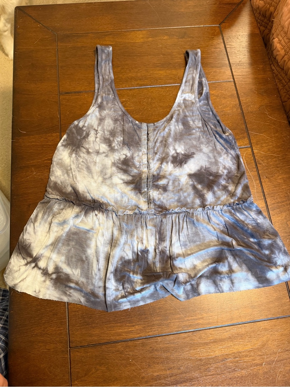 American Eagle Outfitters Tie-Dye Tank Top in Blue and Gray